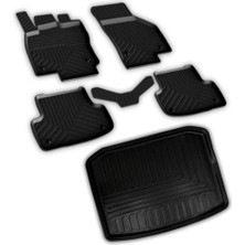 Frefly Store Ferrous Autoaccessories Skoda Karoq ile Uyumlu 4d Paspas ve 3D Bagaj Havuzu 2018 ve Üstü