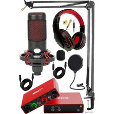 Frefly Store Midex Central-Rd Pack-2 Stüdyo Kayıt Ekipmanları GLX-700RD Ses Kartı Cxn-30 Stüdyo Mikrofon