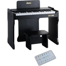 Frefly Store Midex CP-360BK Ahşap Çocuk Piyanosu Pilli 37 Tuşlu Gerçek Piyano Tuşları