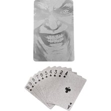 Frefly Store Silver Joker Iskambil Kağıdı Kaygan Plastik Su Geçirmez Oyun Kağıdı CIN884SLV