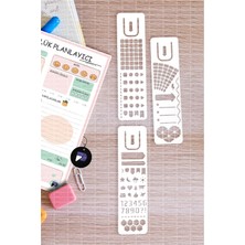 Frefly Store Postermanya Planner Bullet Journal Çizim Şablonu Seti, 3 Adet Günlük Ajanda Çizim Cetveli, Planlayıcı Stencil