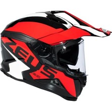 Frefly Store Zeus ZS-913 Bf8 Motosiklet Kaskı Solid Kapalı Kask Black Red S