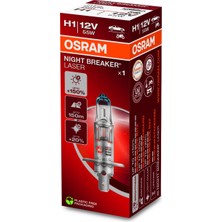 Frefly Store Osram Ampul Night Breaker Laser H1 12V 55W%100'YE Kadar Fazla Işık 150M'YE Kadar Fazla Görüş Açısı,%20'ye Kadar Beyaz Işık 64150NL