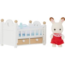Frefly Store Sylvanian Families 5017 Çikolata Tavşan Bebek Yataklı - Bebek Evi Oyun Seti