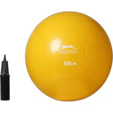 Frefly Store Slazenger 65CM Anti-Burst Gymball Siyah (Pompa Dahil) Pilates Topu