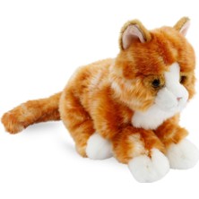 Frefly Store Animals Of The World Floppy Tekir Kedi Peluş Oyuncak, Kahverengi, 27CM
