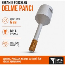 Frefly Store Seramik Granit Panç 6 mm M14 Uyumlu Elmas Delme Ucu Porselen Fayans Mermer Kesici Matkap Ucu