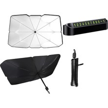 Frefly Store Orret Home Şemsiye Şeklinde Katlanabilir Oto Güneşlik ve Oto Numaratör Seti – Araç Güneşliği, Otomobil Ön Cam Güneşlik, Araba Güneşliği, Numaratör Hediyeli Güneş Koruyucu (140X79 Cm)