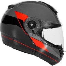 Frefly Store Zeus ZS-3050 Be7 Motosiklet Kaskı Çene Açılır Kaskgrey Red S