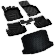 Frefly Store Ferrous Autoaccessories Seat Ateca 4x2 ile Uyumlu 4d Paspas ve Sağ Kulaklı 3D Bagaj Havuzu 2017 ve Üstü