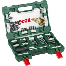 Frefly Store Bosch Home And Garden Accessories 91 Adet V-Line Titanyum Matkap ve Uç Seti (Ahşap, Taş ve Metal Için, Cırcırlı Tornavida ve Manyetik Çubuk Dahil, Delme ve Vidalama Aletleri Için Aksesuarlar)