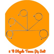 Frefly Store Masal Örgü Evi Stoplu Çelik Telli Misinalı Tunus (Gagalı Şiş) Örgü Şişi 80 cm 5 Numara Bir Arada 2,5 Mm-3 Mm-3,5 mm -4 mm - 4,5 mm