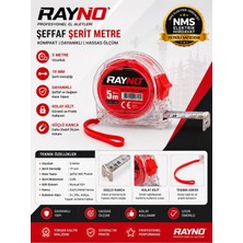 Frefly Store Rayno Şeffaf Şerit Metre 5m x 19MM - 11511