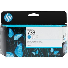Frefly Store Hp 738 130-ML Cyan Designjet Ink Cartridge Mürekkep Kartuşu 1 Adet Orijinal Performans Standardı