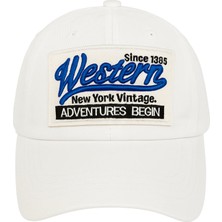 Frefly Store Western Şapka Erkek Kadın Unisex Nakışlı Pamuklu Ayarlanabilir Beyzbol Kep Spor Şapka Beyaz