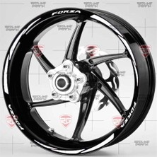 Frefly Store Redline Grafik Forza Uyumlu Yazılı Reflektif Beyaz Jant Şeridi