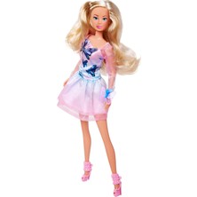 Frefly Store Sımba, 105733730, Steffi Love, Kelebek Motifli Özel Elbise, Aksesuarlı, 29 cm