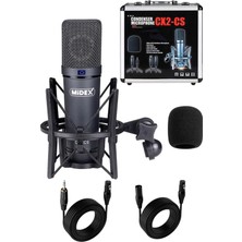 Frefly Store Midex Cx2 Yüksek Kaliteli Condenser Stüdyo Ses Kayıt Mikrofon Seti Geniş Diyafram
