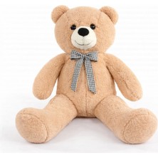 Frefly Store 90 cm Rengarenk Papyonlu Peluş Ayıcık -% 100 Yerli (Boz)