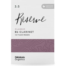 Frefly Store D'addario Organik Klasik Bb Klarnet Yaprakları - Klarnet Için Boru Yaprakları - Ilk ve Tek Organik Kamış Borusu - 3,5 Kalınlık, 10 Paket