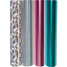 Frefly Store Spellbinders 4 Metalik ve Holografik Çeşitlilik Paketi Glimmer Sıcak Folyo Rulo, Çoklu