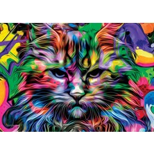 Frefly Store Nova Puzzle 1000 Parça Kızgın Bakışlar Puzzle - Kedi Puzzle
