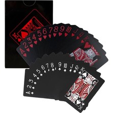 Frefly Store Silver Kırmızı Iskambil Kağıdı Plastik Su Geçirmez Oyun Kağıdı CIN954KR