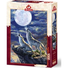 Frefly Store Art Puzzle Dolunay Kurtları 1000 Parça Puzzle