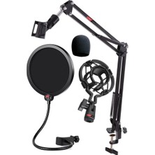 Frefly Store Lastvoice NB39PSMX Mikrofon Standı Shock Mount Pop Filter Sünger Seti