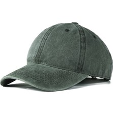 Frefly Store Perlotus Yeşil Şapka Düz Şapka Pamuklu Yıkamalı Kumaş