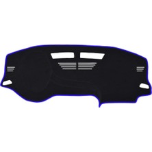 Frefly Store Guerrıno Torpido Koruma Halısı Siyah Kenar Renk Mavi Renault Megane 4 ile Uyumlu