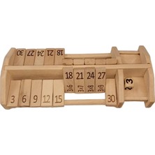 Frefly Store Ahşap Matematik Öğrenme Oyunu, Çarpım Tablosu Öğrenme Oyunu 3 Ler, Eğitici Oyuncak