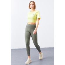 Frefly Store Çağla Yüksek Bel Toparlayıcı Slim Fit Dar Paça Kadın Tayt - 94568