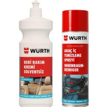 Frefly Store Würth Deri Besleyici Bakım Kremi +Araç Içi Temizleme Spreyi 500ML
