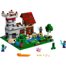Frefly Store LEGO Minecraft Çalışma Kutusu 3.0 21161 - Minecraft Kale ve Çiftlik Yapım Seti, Yapım Oyuncağı ile Minifigürler (564 Parça)