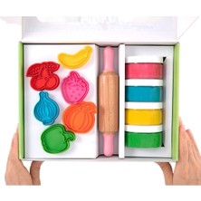 Frefly Store Doğal Oyun Hamurları Premıum Kutu Set - Meyveler ve Sebzeler