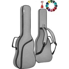 Frefly Store Midex Cs-41 Case Akustik Gitar Soft Case Kalın Çanta Kılıf Gigbag (Pena Hediyeli) Gri