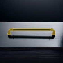 Frefly Store Alfa Metal Mat Gold Altın Kulp 224 mm Mobilya Çekmece Mutfak Dolabı Dolap Kapak Kulpları Kulb Kulpu