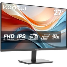 Koorui Kooruı E2711F 27 Inç Monitör Full Hd, 100 Hz, 5ms, Göz Konforu, Srgb%99 Farbumfangs, (1920 x 1080, H