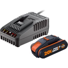 Frefly Store Worx WA3601 20VOLT 2.0AH. Powershare Li-Ion Akü ve Akü Şarj Cihazı