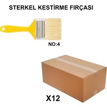 Vintessy No 4 Kestirme Fırça, 12 Adet Profesyonel Set