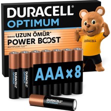 Duracell Optımum Aaa Alkalin Ince Kalem Pil (8’li Paket) – 1,5V