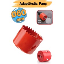 Frefly Store Bi Metal Panç Ø 60 mm Delik Açma Alçıpan Ahşap Pvc Delme Testeresi Adaptörsüz 1 Adet