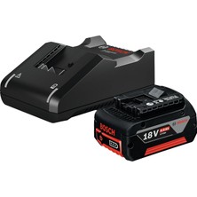 Frefly Store Bosch Professional 18 Volt Akü Şarj Cihazı Seti (1 x 4,0 Ah Li-Ion Akü + Gal 18V-40 Şarj Cihazı, Karton Kutuda)