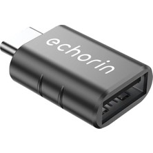 Echorin Otg Akıllı Giriş USB 3.0 To Type-C Dönüştürücü Adaptör Çevirici 5gbps, iPhone 16, Pro, Pro ,
