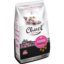 Chuck 500 gr Kuru Mama, Kedi, Tavuk Etli x 12 Adet