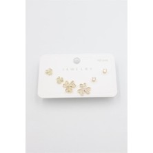 Royaleks Çoklu Set Küpe - Altın