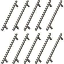 Frefly Store (10 Adet) Titanyum Renk 128 mm 12,8 cm Metal Mobilya Mutfak Dolap Çekmece Dolabı Kulbu Kulpu