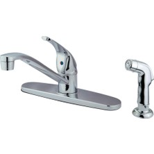 Frefly Store Kingston Brass KB5720SP 8 Inç Centerset Mutfak Bataryası, 8 Inç Emzik Erişimi, Parlak Krom