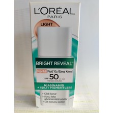 L'Oréal Paris L'oreal Paris Bright Reveal Spf 50+ Koyu Leke Karşıtı Renkli Fluid Günlük Yüz Güneş Kremi 50 ml - Li